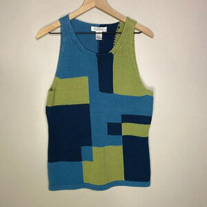 Brooks Brothers knit colorblock tank size large
